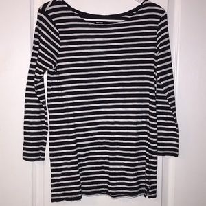 Black and white striped top